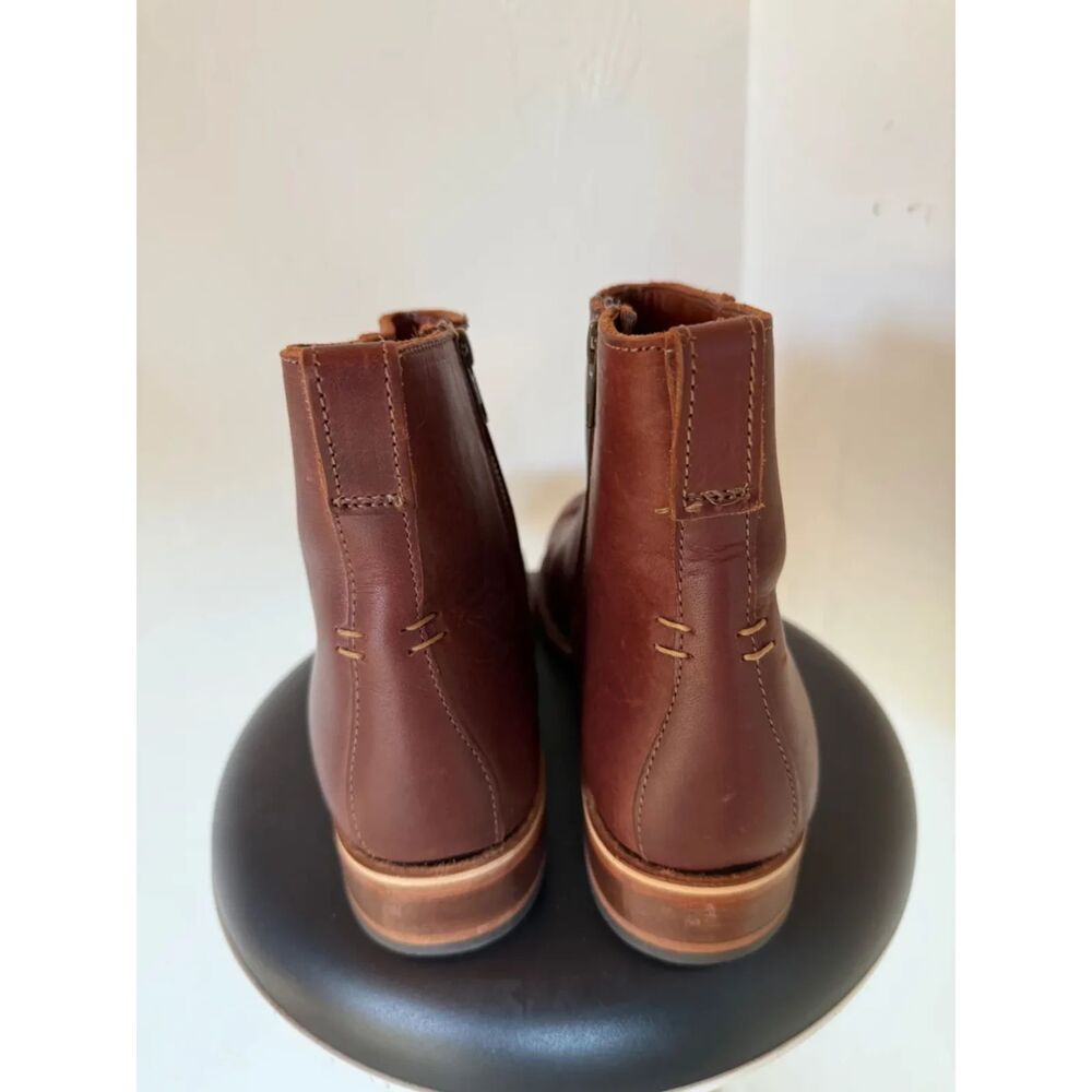 Helm Brown Leather Pablo Moto Boots - Picture 3 of 5